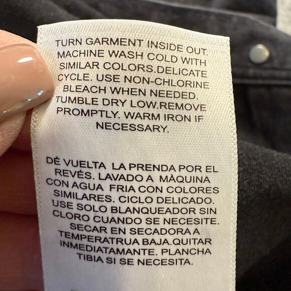 Women's Habitual Black Denim Blue Jean Long Sleeve Button Up Dress Size S - Picture 5 of 10